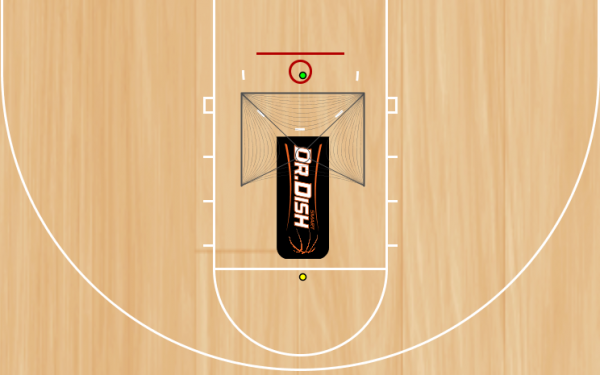 Drawing Plays with Dr. Dish Basketball Shooting Machine on FastModel