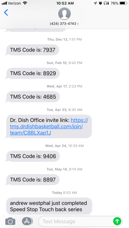 SMS notifications