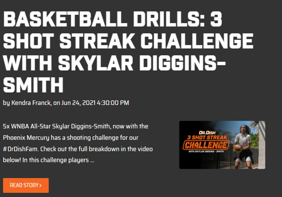 Basketball Drills: 3 Shot Streak Challenge with Skylar Diggins-Smith