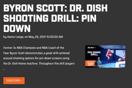 Byron Scott: Dr. Dish Shooting Drill: Pin Down Progression