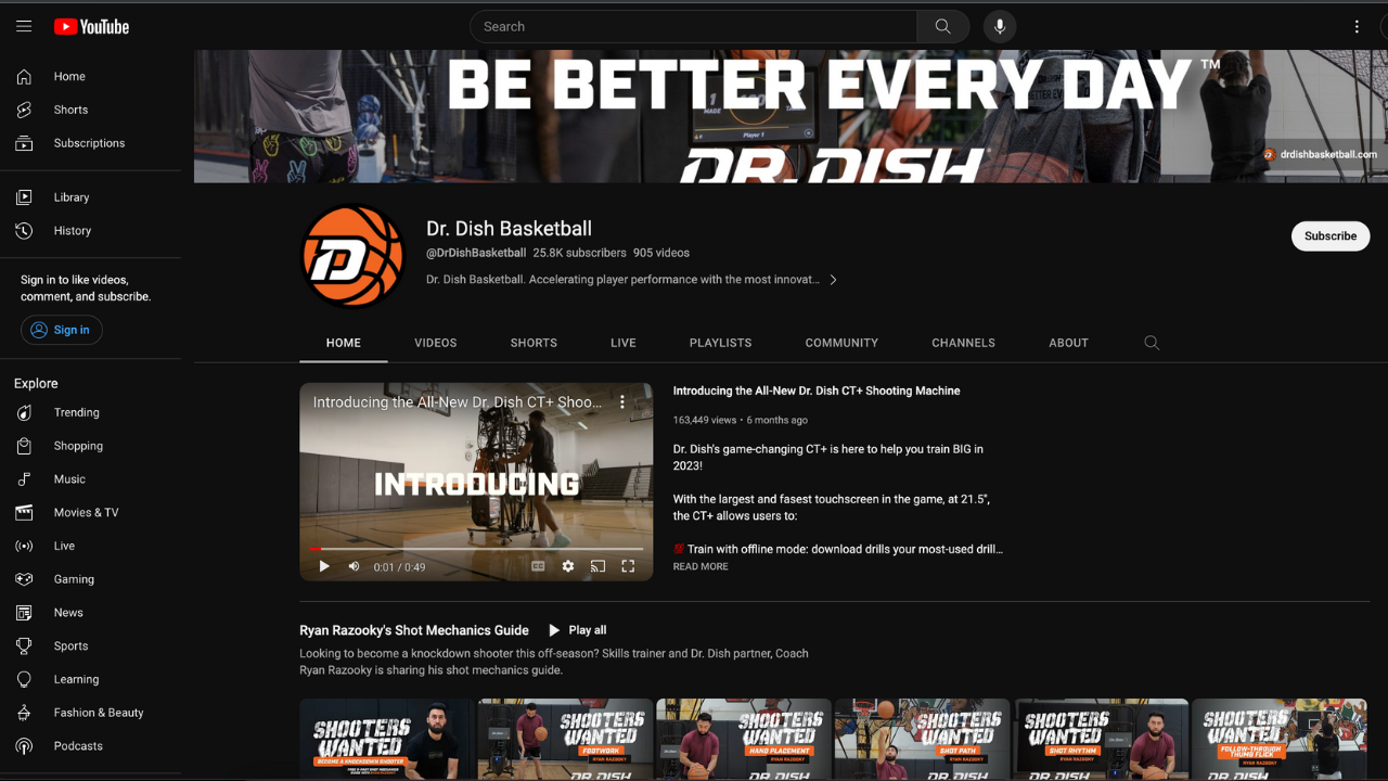Elevate Your Basketball Game: Exclusive Dr. Dish Content on YouTube