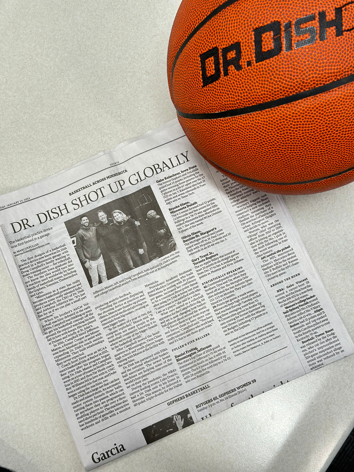 Dr. Dish Basketball Featured in the Minnesota Star Tribune