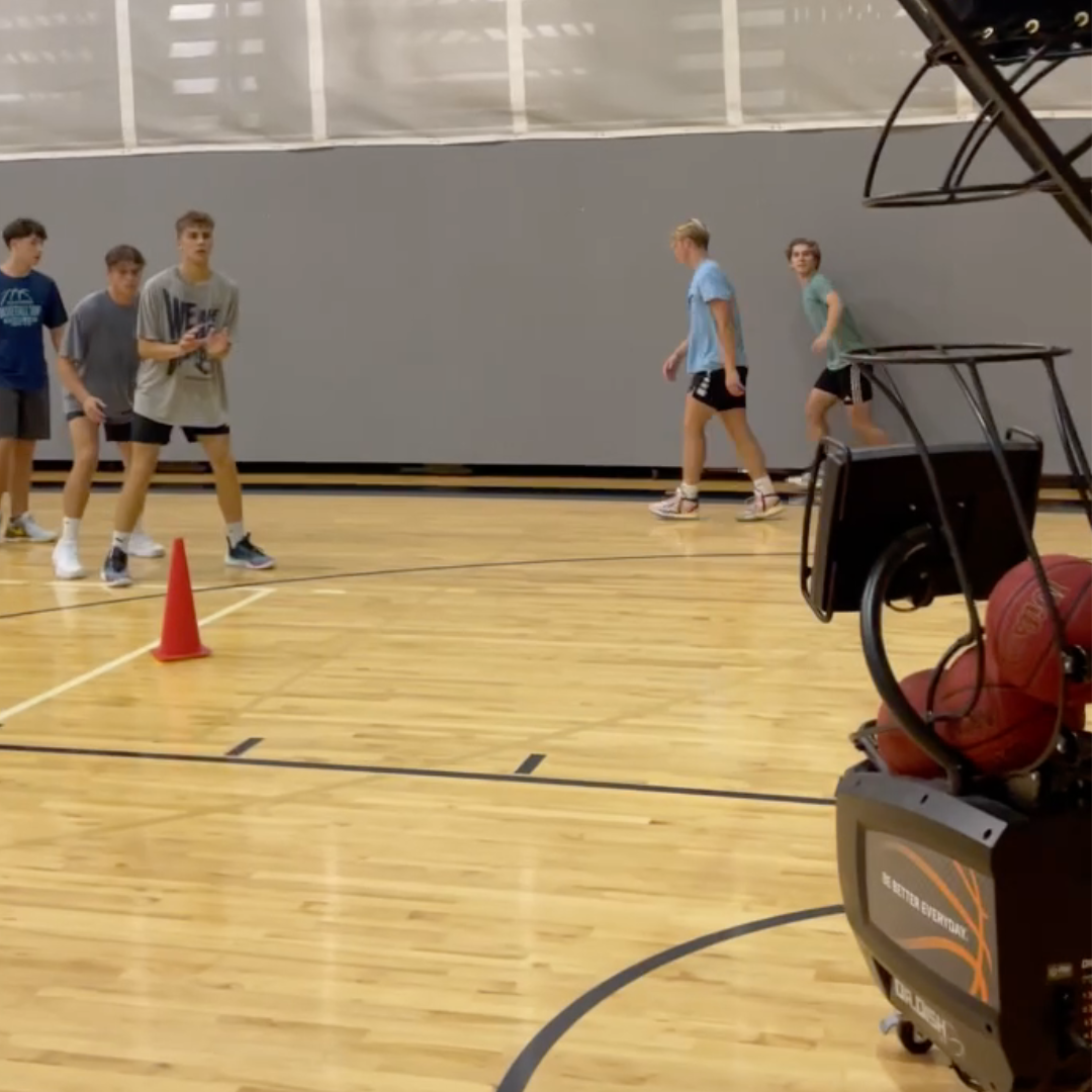 Basketball Drills: 1v1 Cone Tap Contested Shooting